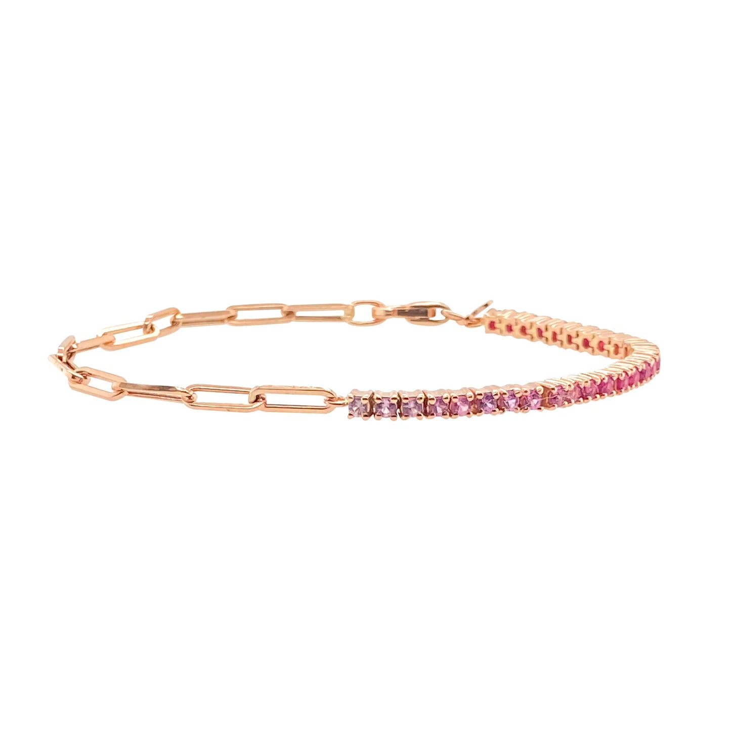 Cubic Zirconia Gold Tennis Bracelet