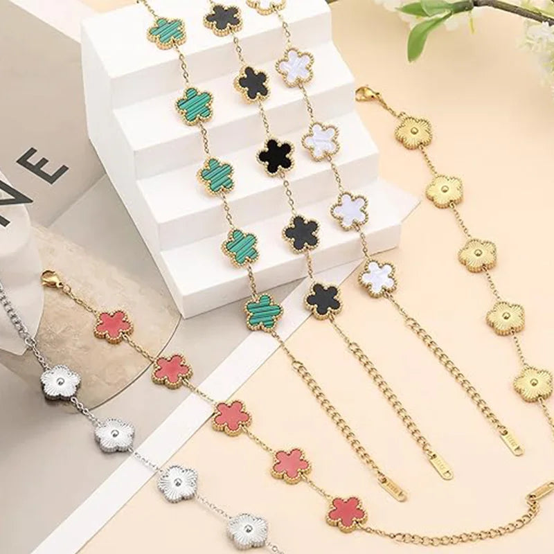 Double-Sided Lucky Clover Bracelet