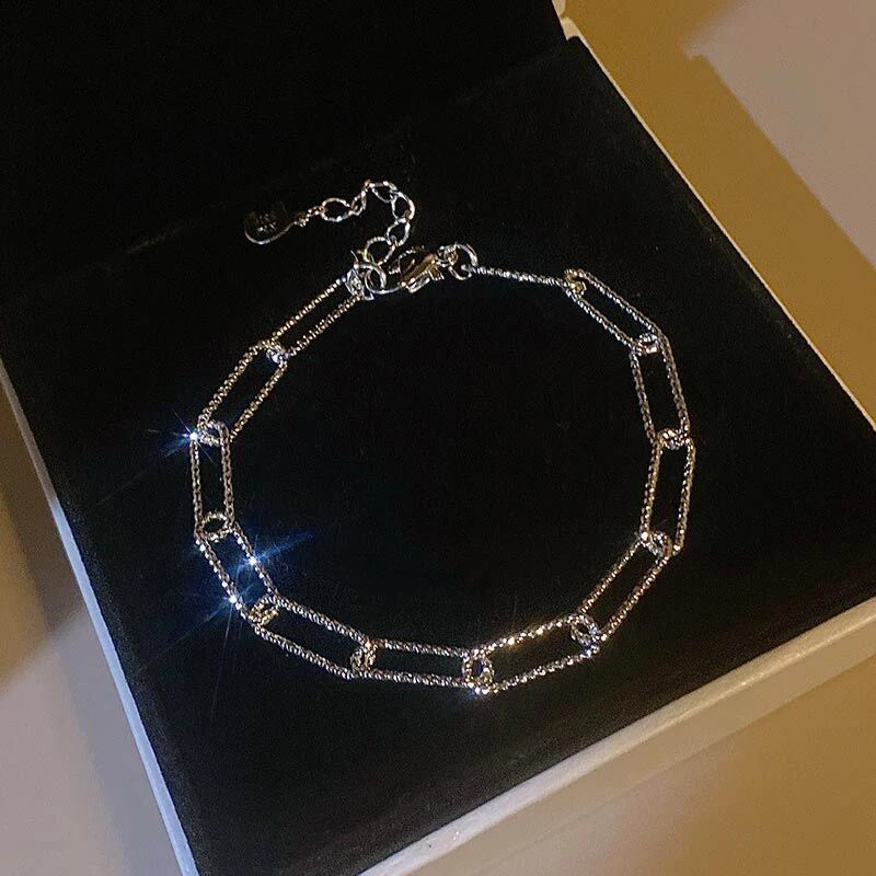 Cubic Zirconia Gold Tennis Bracelet