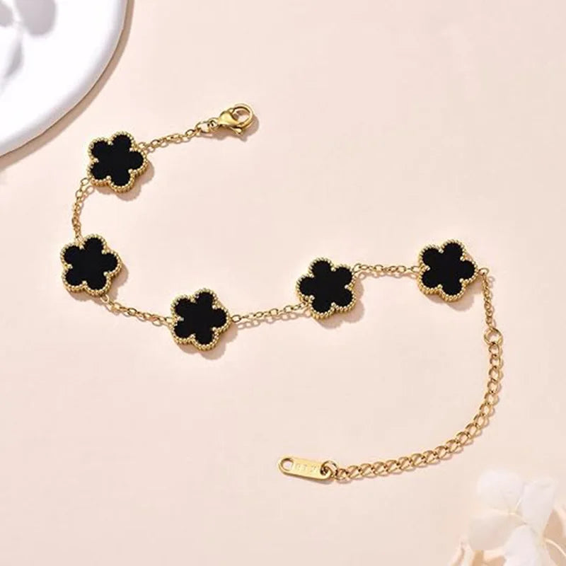 Double-Sided Lucky Clover Bracelet