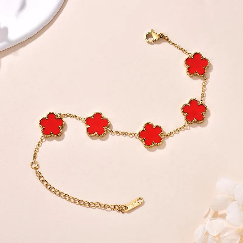 Double-Sided Lucky Clover Bracelet