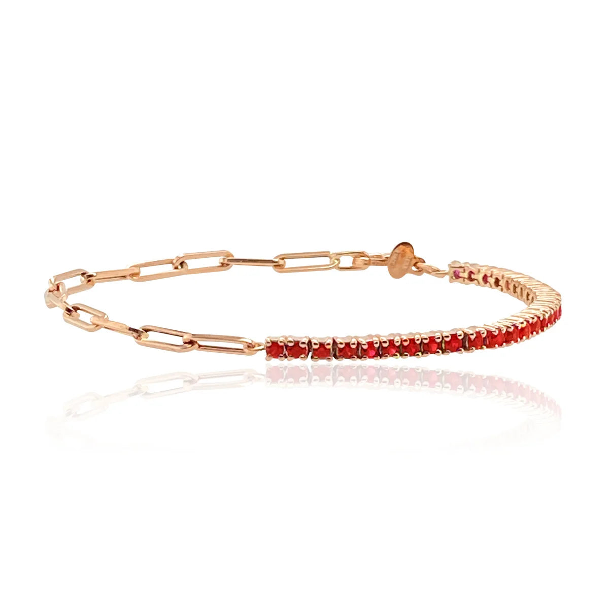 Cubic Zirconia Gold Tennis Bracelet