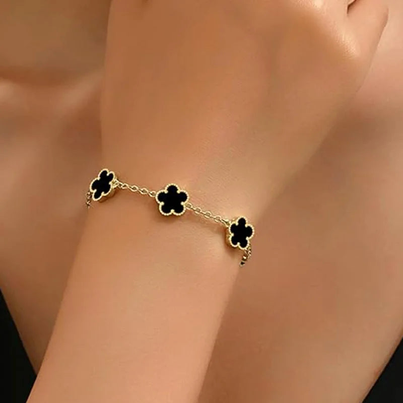 Double-Sided Lucky Clover Bracelet