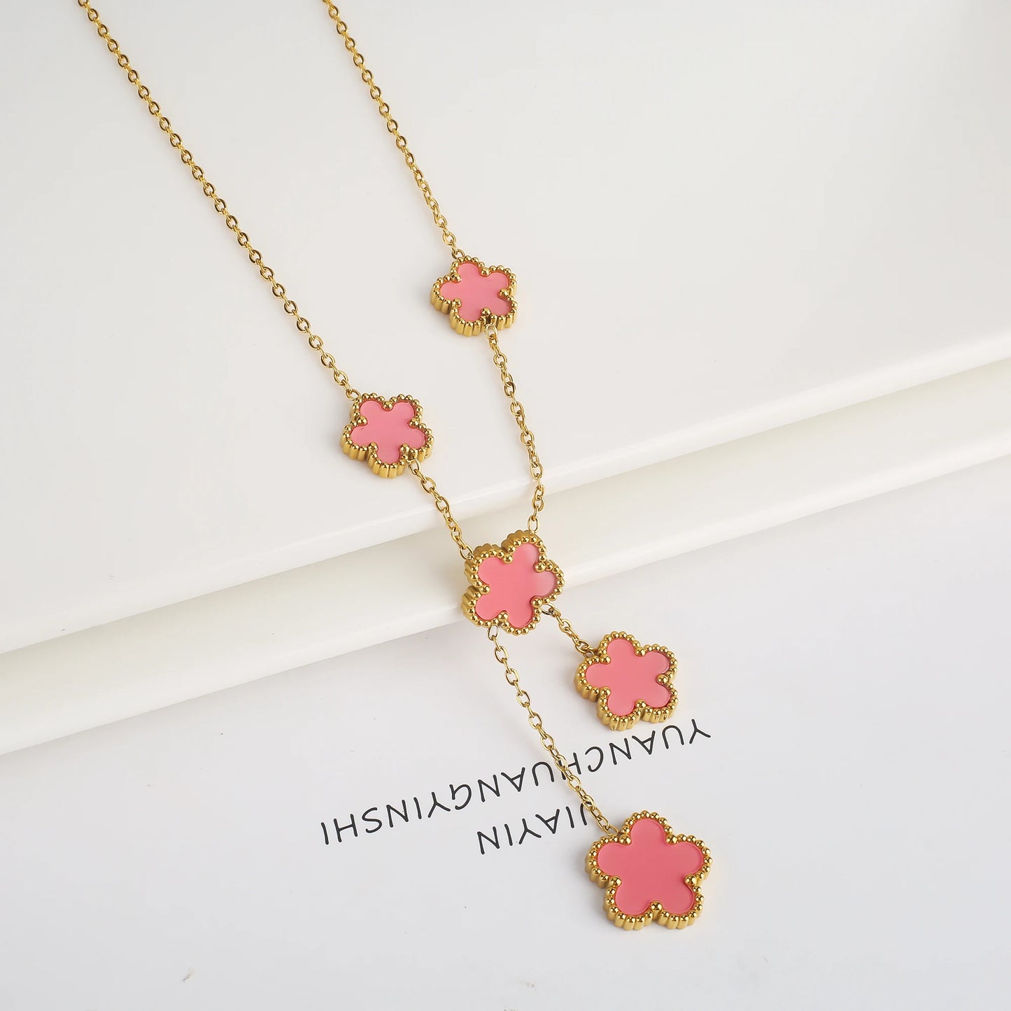 Adjustable Five-Leaf Clover Bracelet