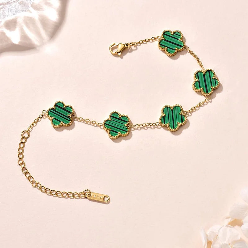 Double-Sided Lucky Clover Bracelet