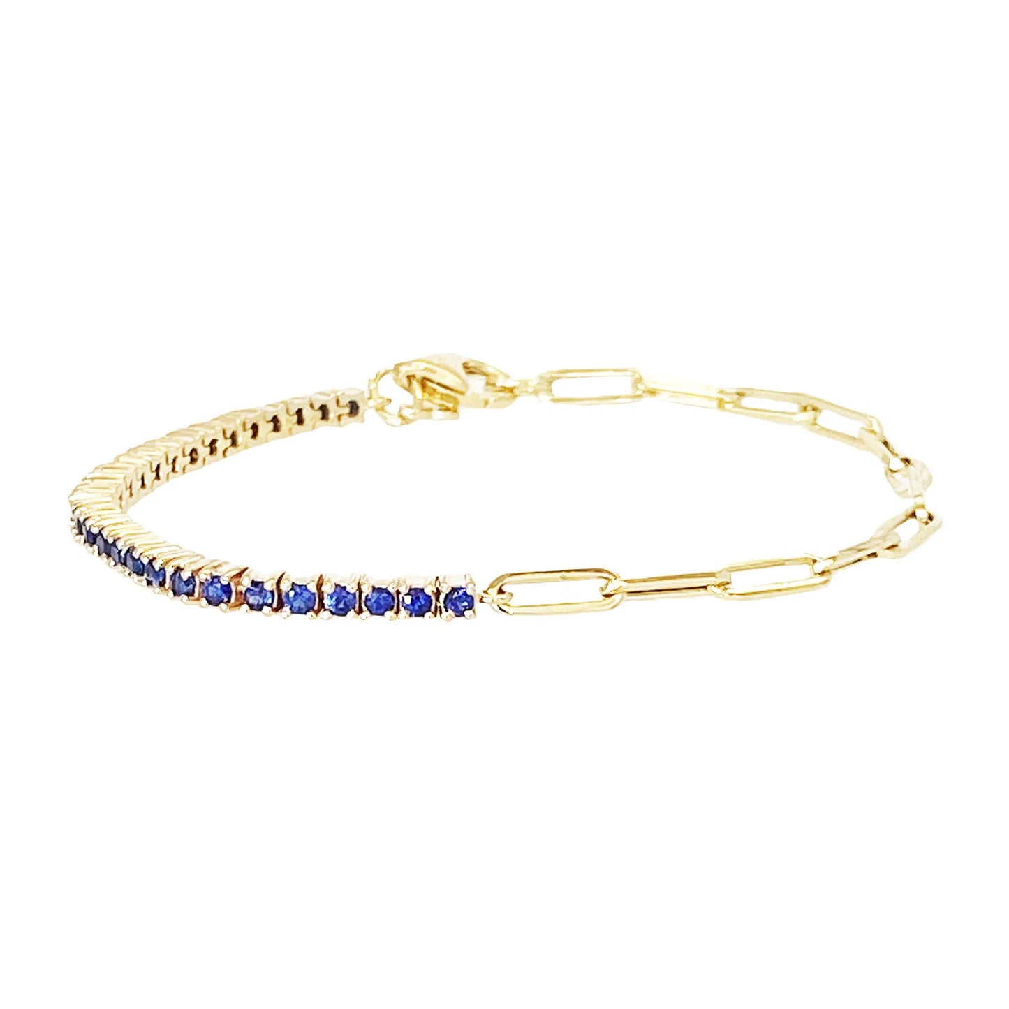 Cubic Zirconia Gold Tennis Bracelet