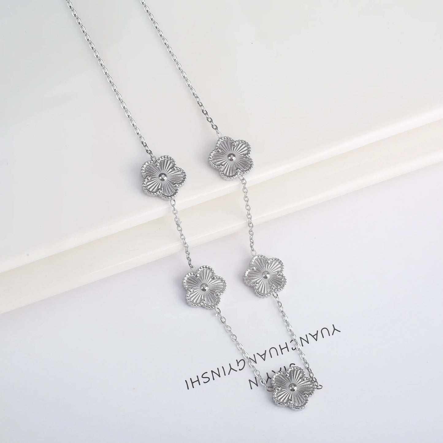 Adjustable Five-Leaf Clover Bracelet
