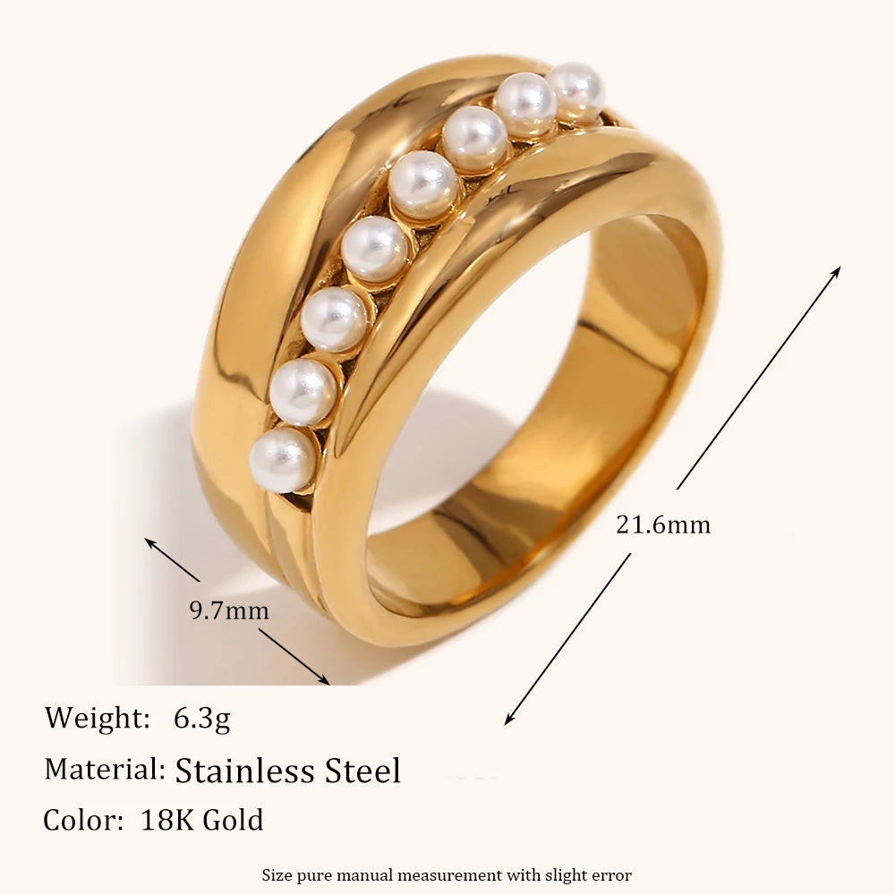 Classic Concave Pearl Ring