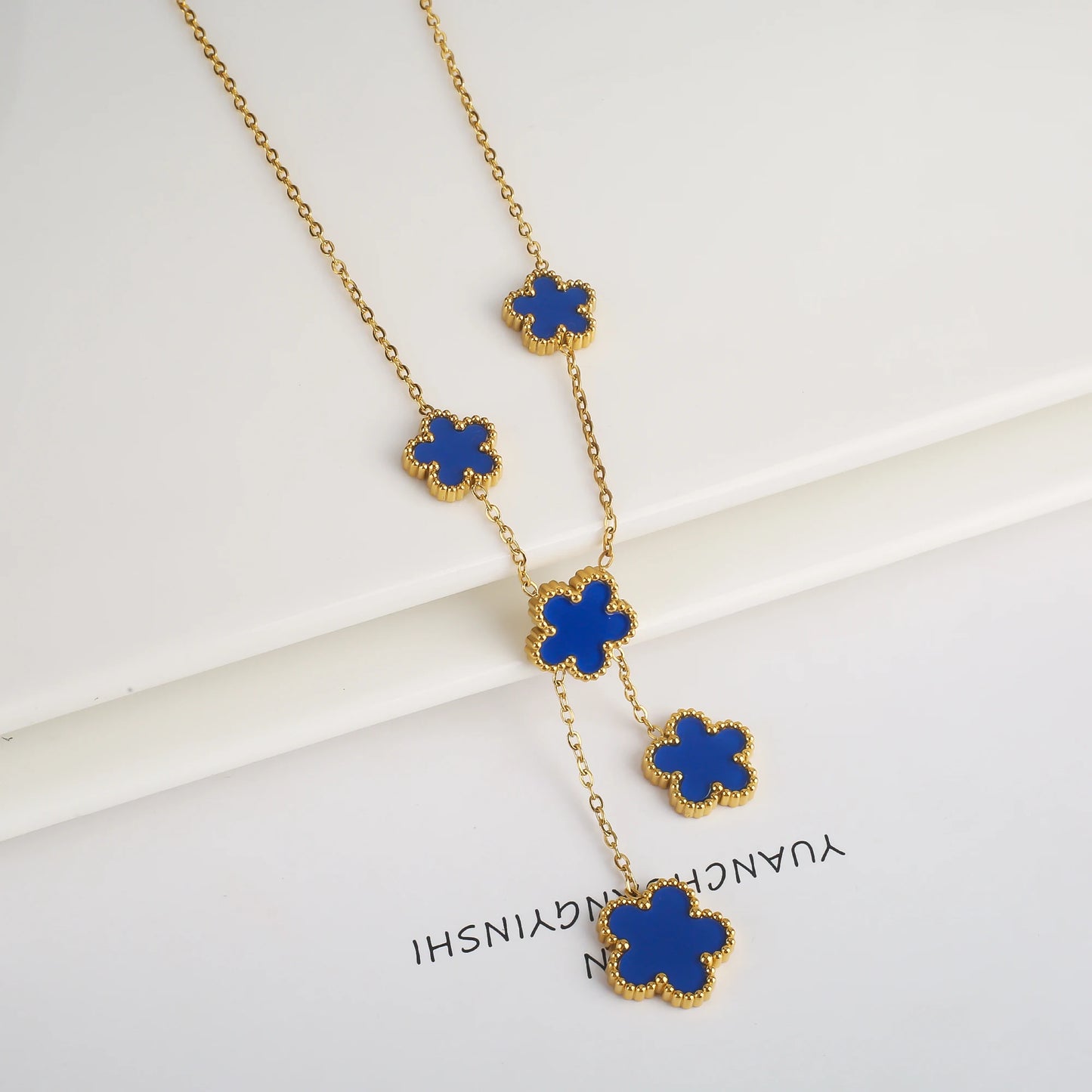 Adjustable Five-Leaf Clover Bracelet