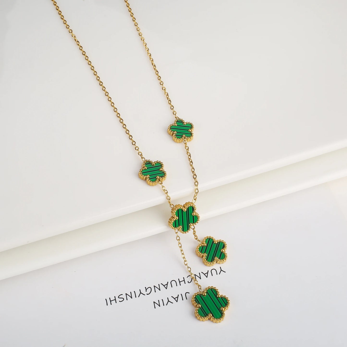 Adjustable Five-Leaf Clover Bracelet