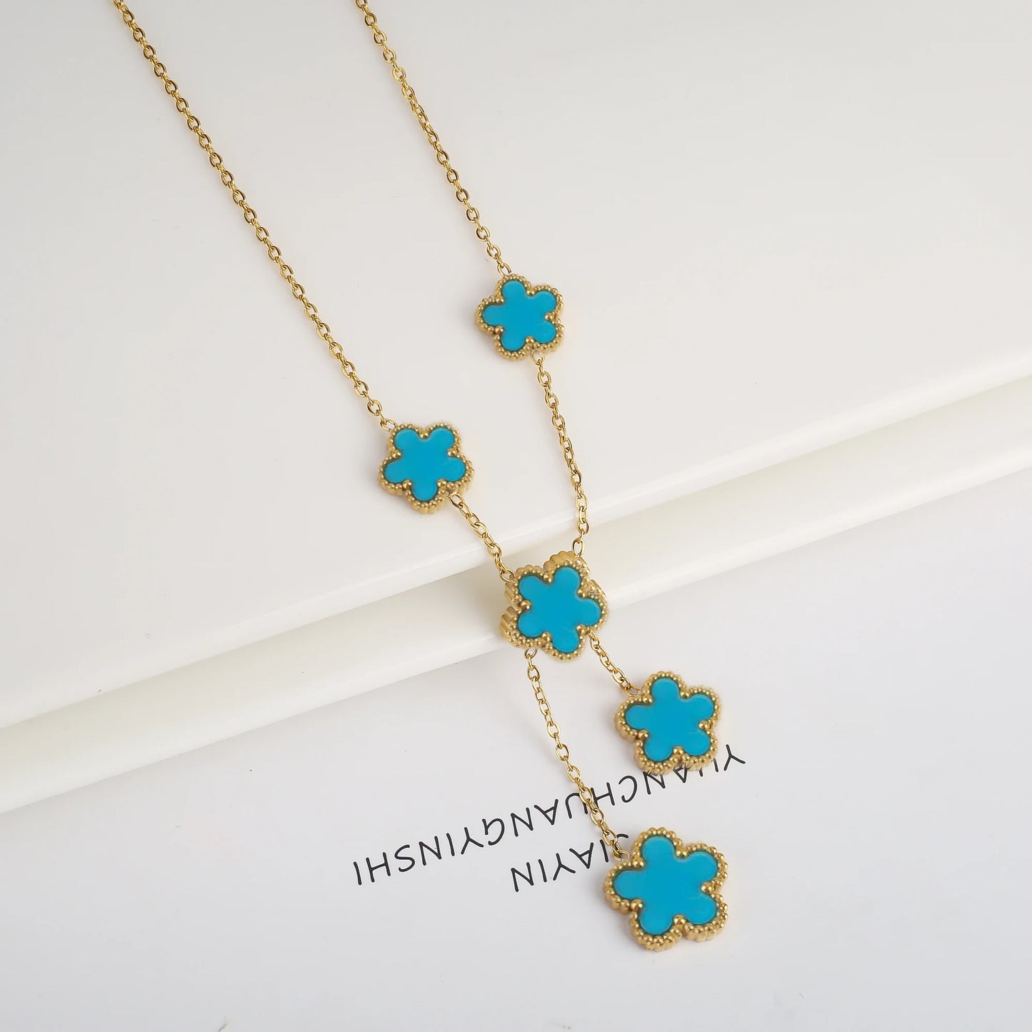Adjustable Five-Leaf Clover Bracelet