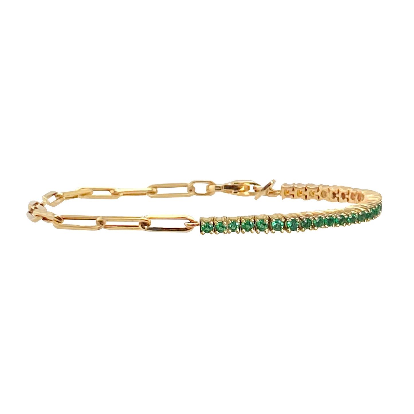 Cubic Zirconia Gold Tennis Bracelet