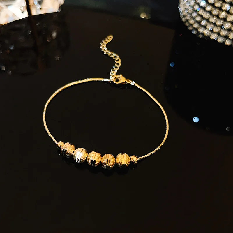 Cubic Zirconia Gold Tennis Bracelet