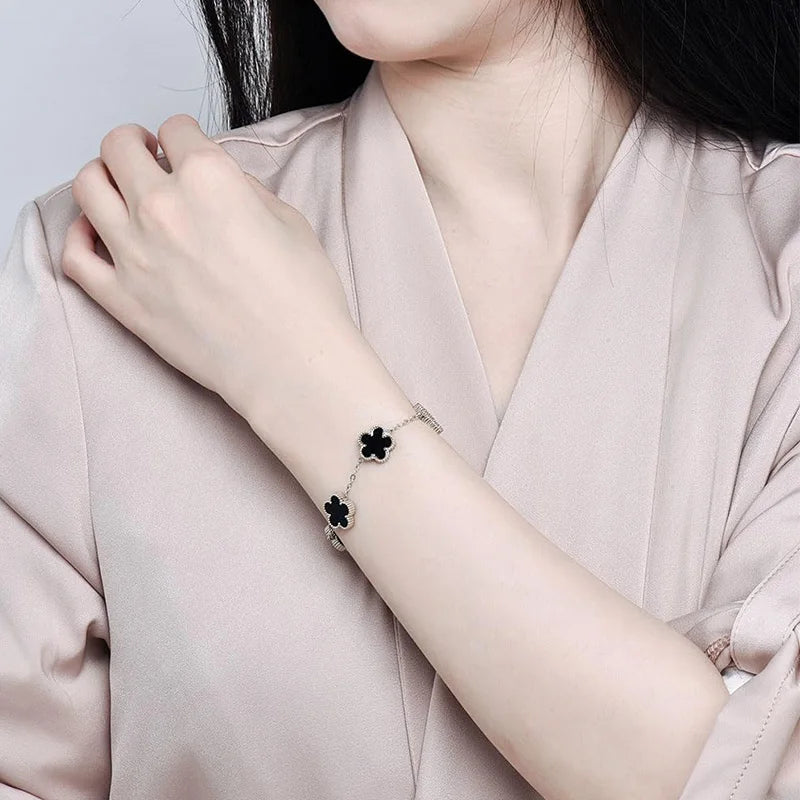 Double-Sided Lucky Clover Bracelet