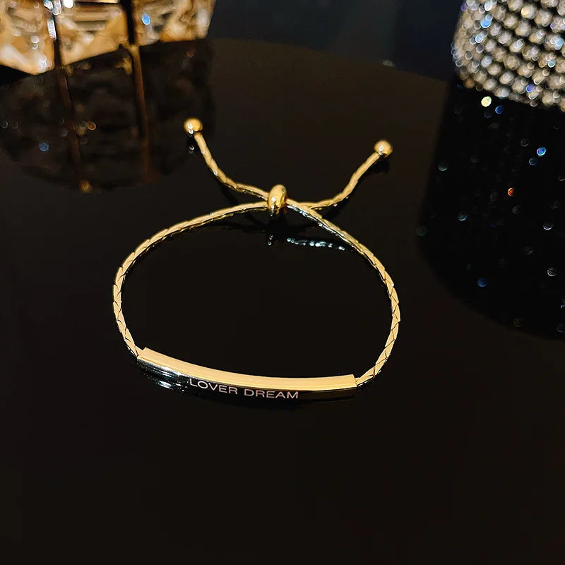 Cubic Zirconia Gold Tennis Bracelet