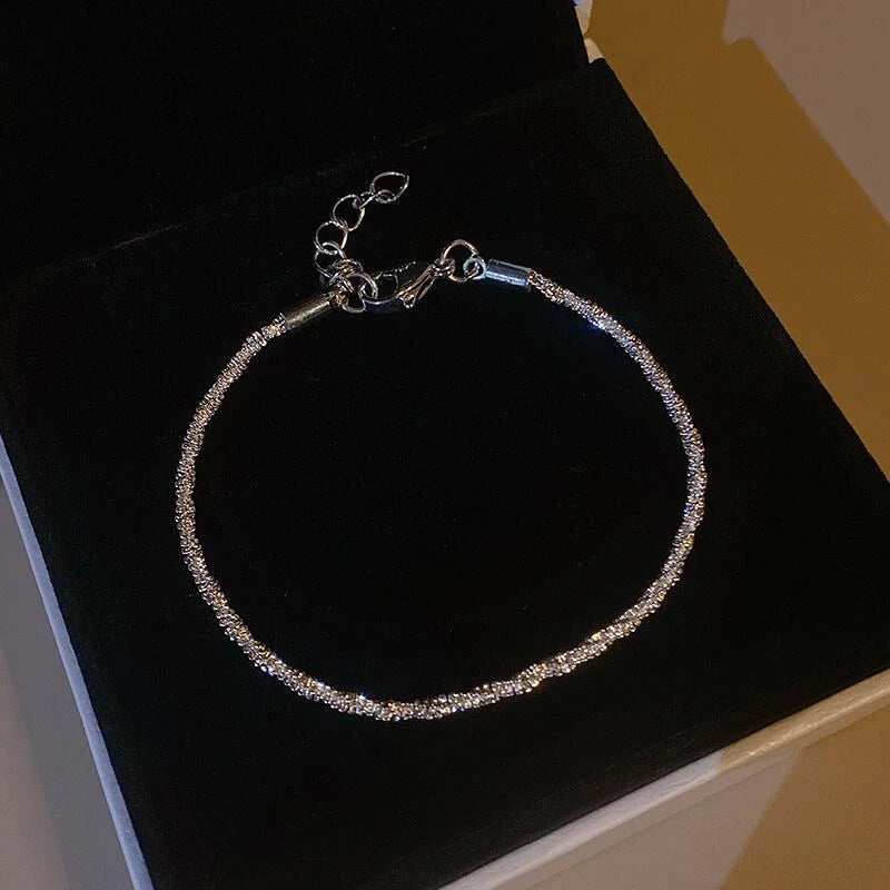 Cubic Zirconia Gold Tennis Bracelet