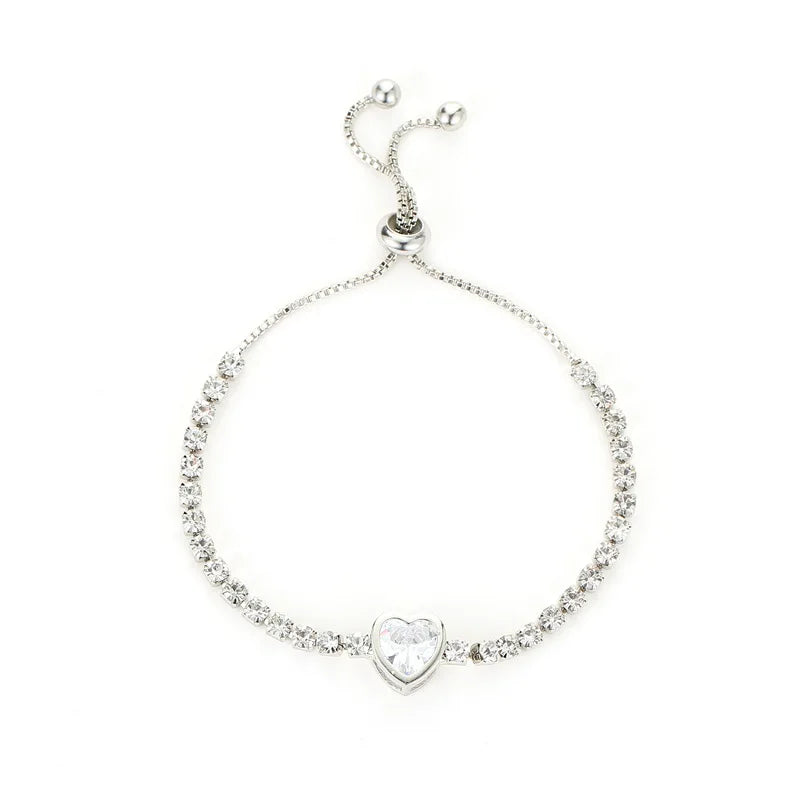 Cubic Zirconia Gold Tennis Bracelet