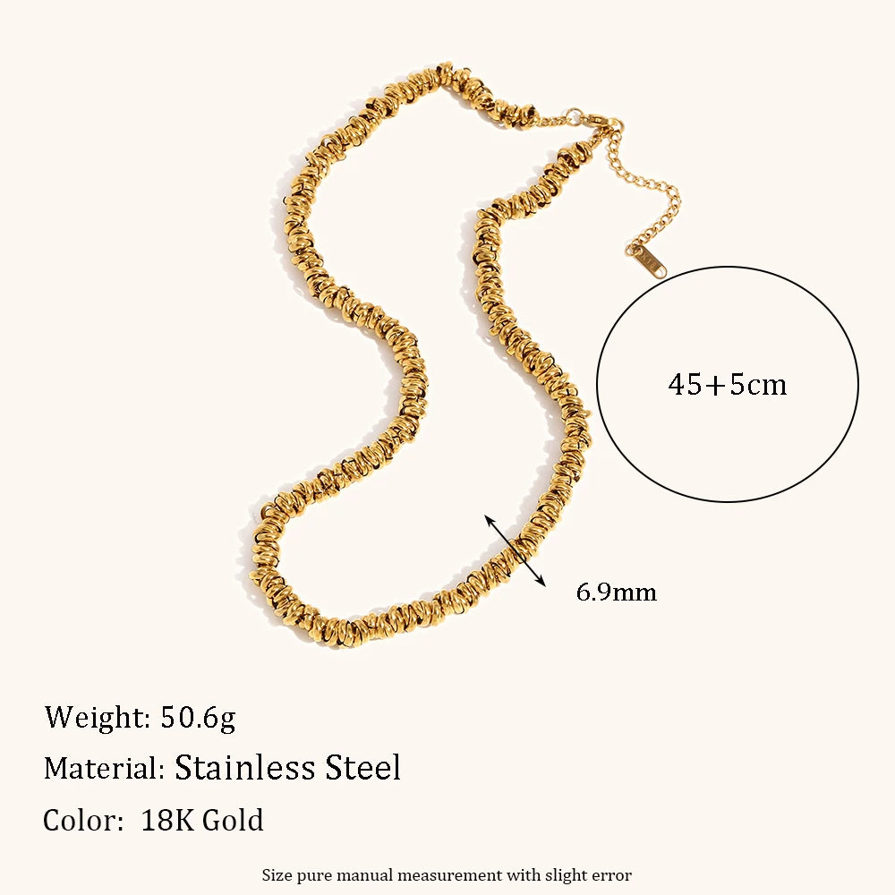 Gold & Silver Dual-Color Beaded Necklace