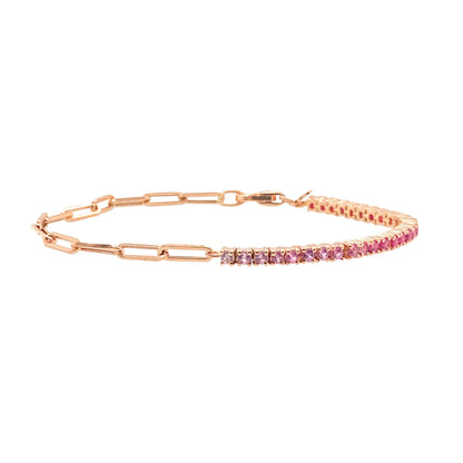 Cubic Zirconia Gold Tennis Bracelet