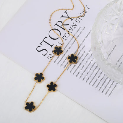 Adjustable Five-Leaf Clover Bracelet