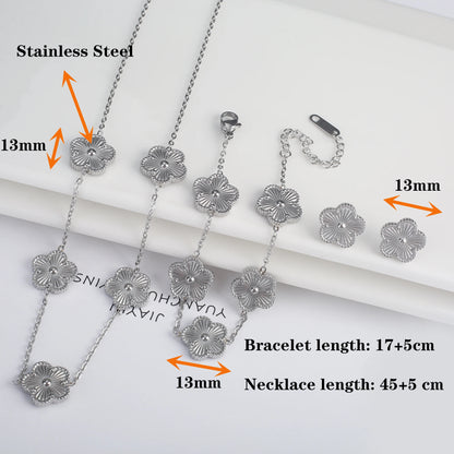 Adjustable Five-Leaf Clover Bracelet