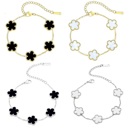 Double-Sided Lucky Clover Bracelet
