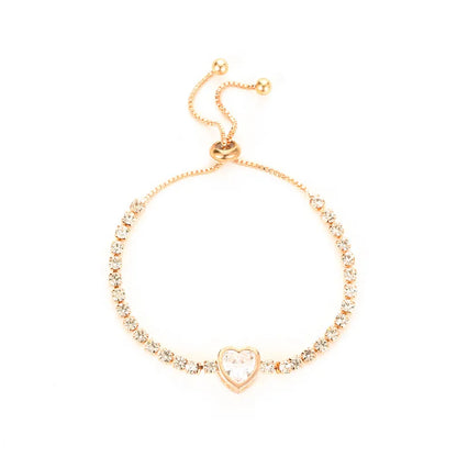 Cubic Zirconia Gold Tennis Bracelet