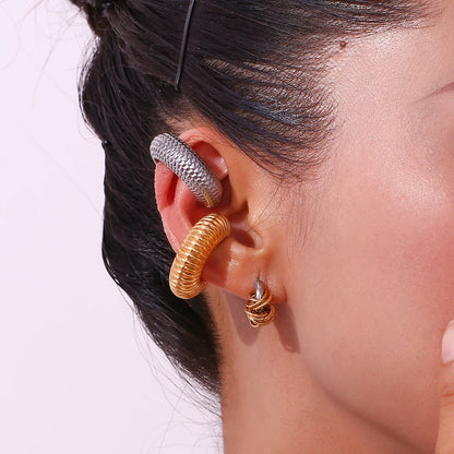 Mini Gold & Silver C-Shaped Hoop Earrings