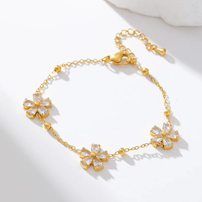 Flower Clover Stainless Steel Bracelet