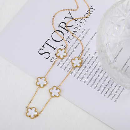 Adjustable Five-Leaf Clover Bracelet