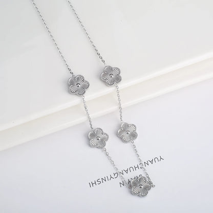 Adjustable Five-Leaf Clover Bracelet