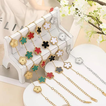 Double-Sided Lucky Clover Bracelet