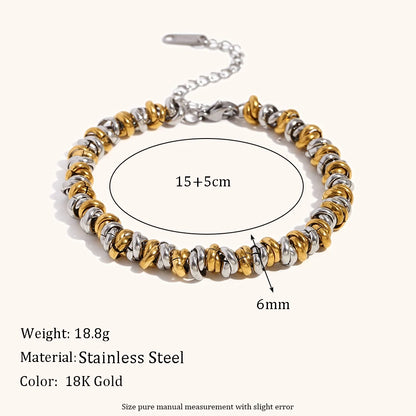 Gold & Silver Dual-Color Beaded Necklace
