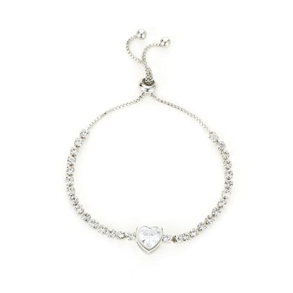 Cubic Zirconia Gold Tennis Bracelet