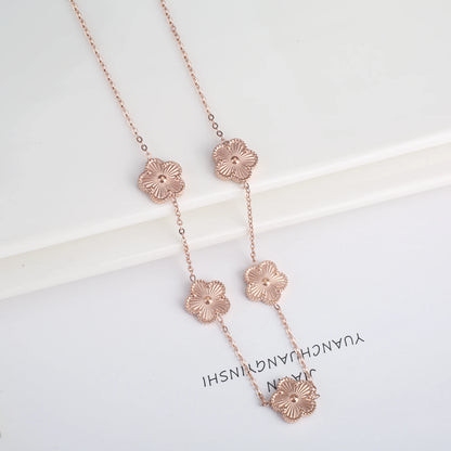 Adjustable Five-Leaf Clover Bracelet