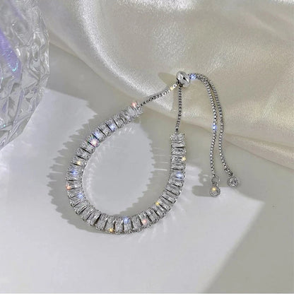 Cubic Zirconia Gold Tennis Bracelet