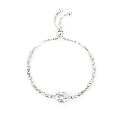 Cubic Zirconia Gold Tennis Bracelet